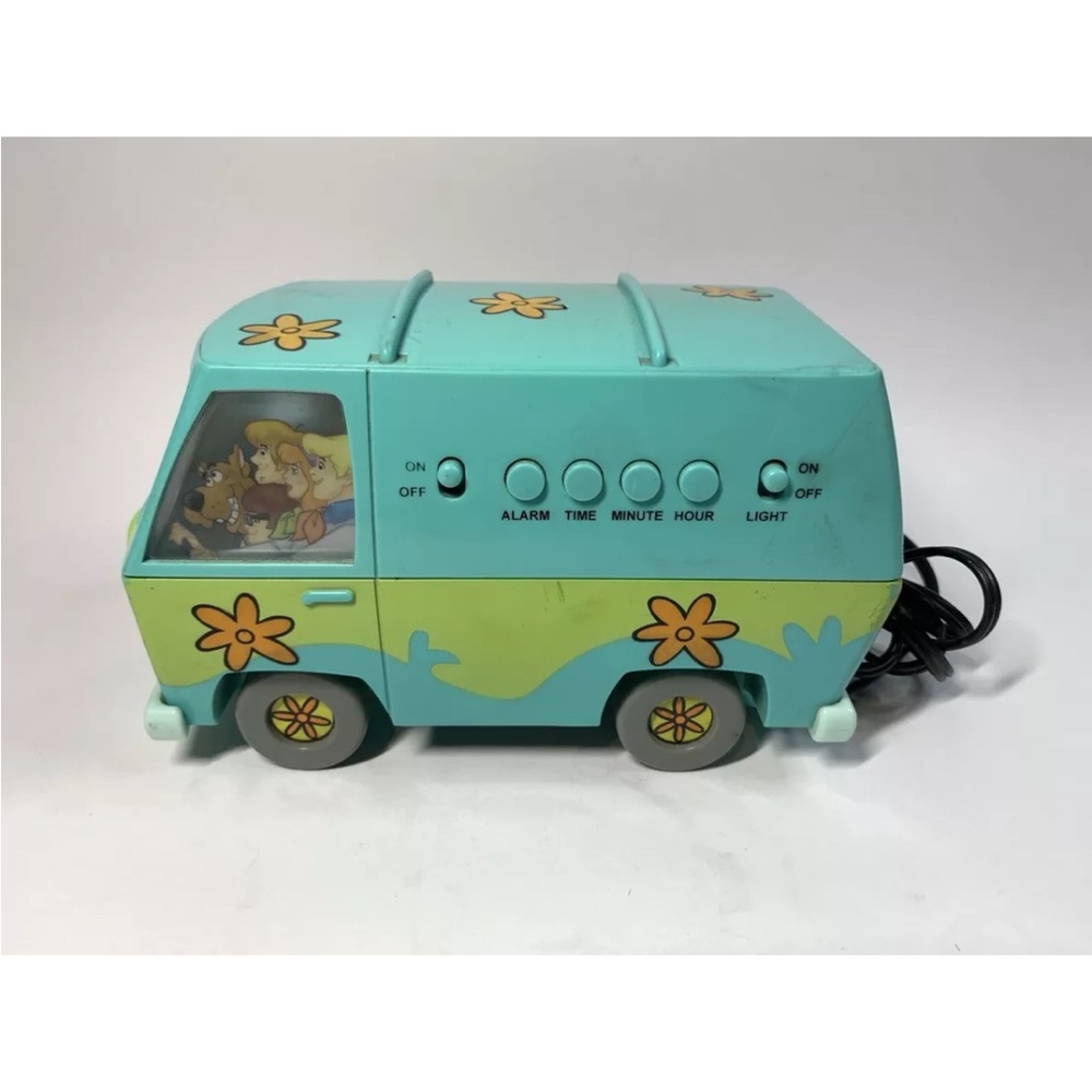 Vintage Scooby Doo Mystery Machine Alarm Clock Light Up Hanna Barbera 1999